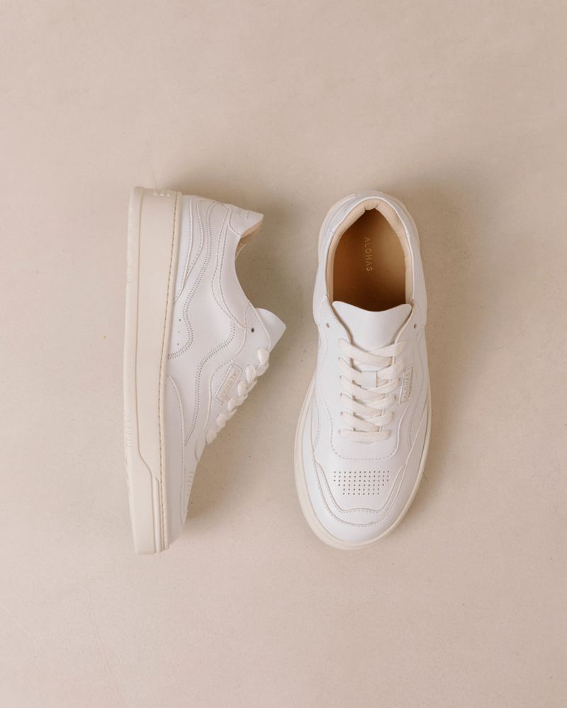 Baskets Alohas Tb.87 Vegan Cuir Blanche Femme | SCP-37857051