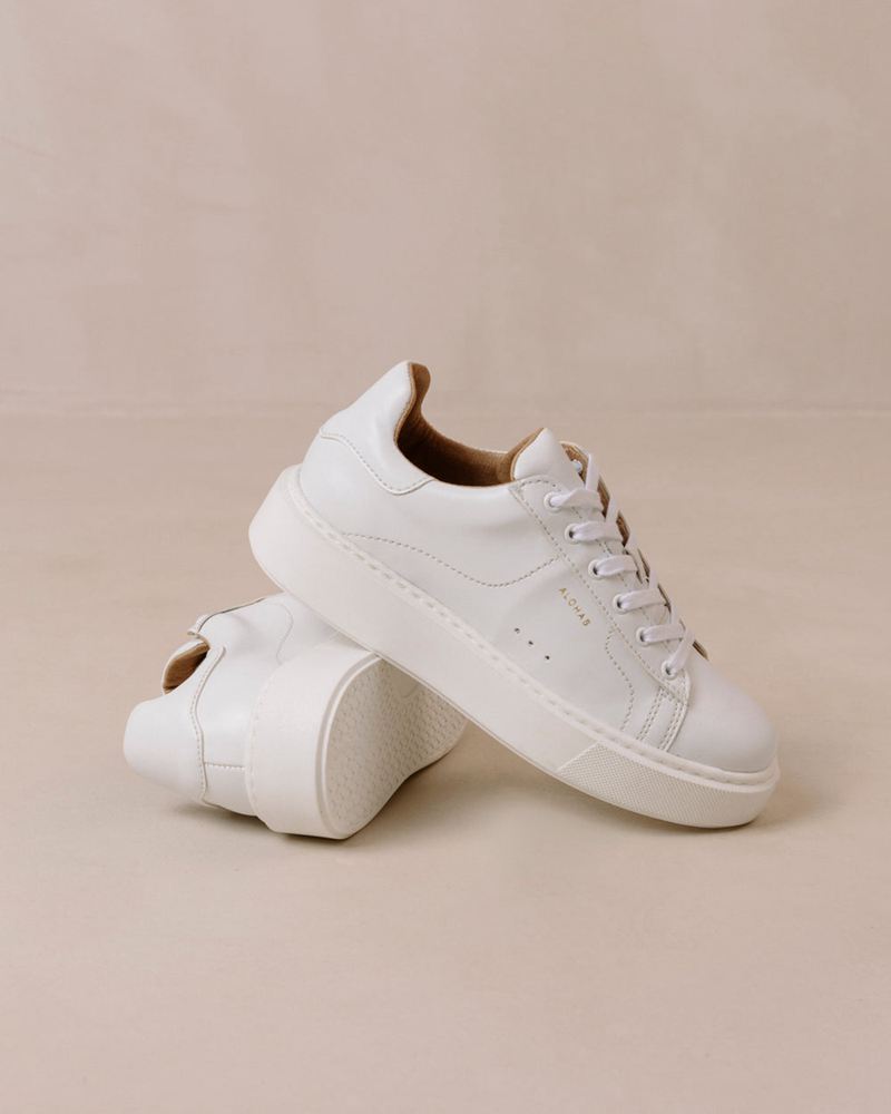 Baskets Alohas Tb.65 Vegan Cuir Blanche Femme | WTA-68258353