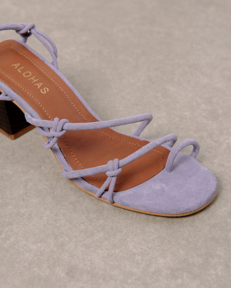 Sandales Alohas Goldie Cuir Violette Femme | LKG-59183080