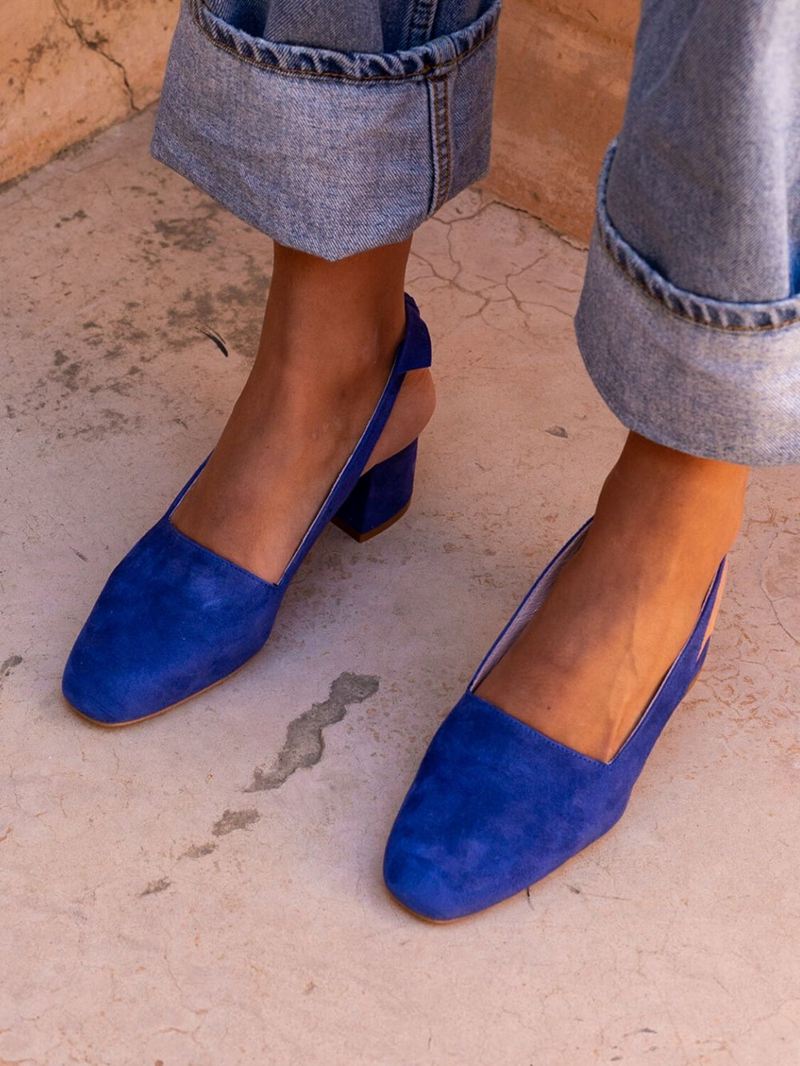 Mules Alohas Charlotte Bleu Femme | MGY-14460656