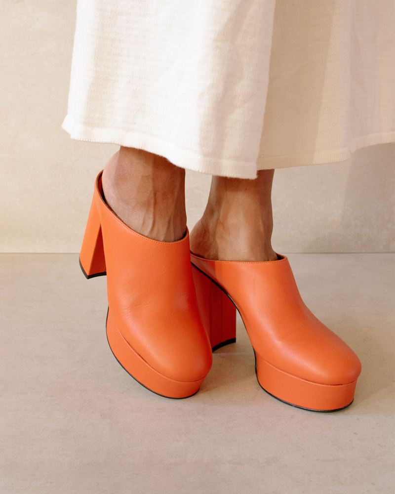 Mules Alohas Clock Out Orange Femme | YGF-25140095