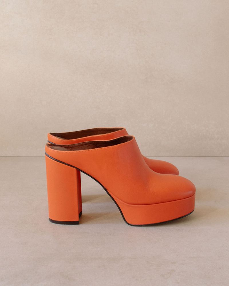 Mules Alohas Clock Out Orange Femme | YGF-25140095