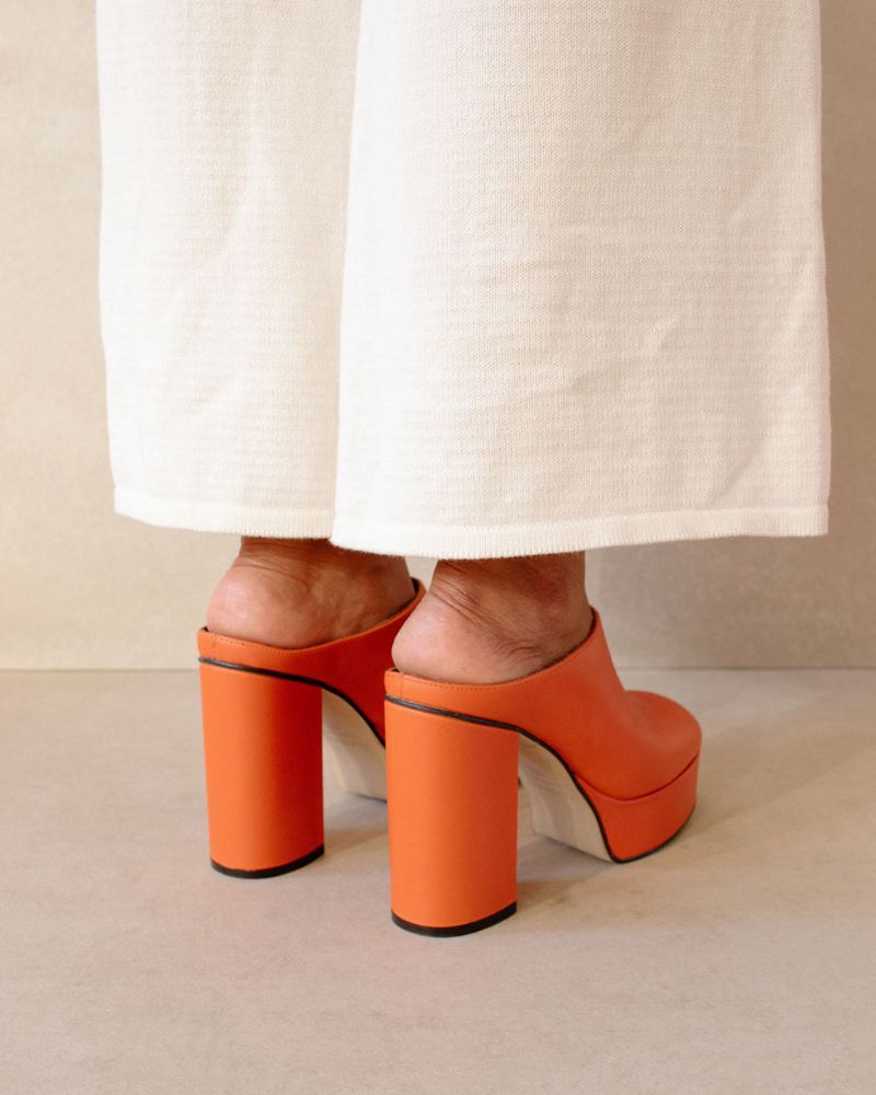 Mules Alohas Clock Out Orange Femme | YGF-25140095