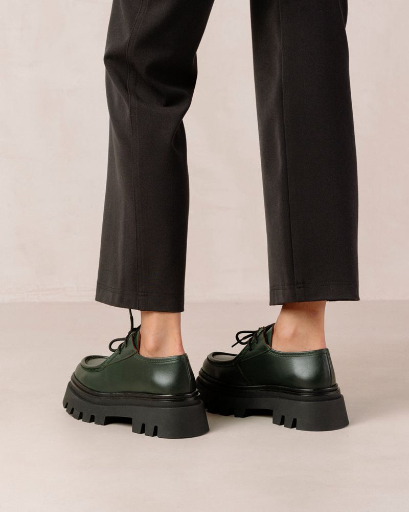 Loafers Alohas Tycoon Cuir Vert Femme | VWP-05021373