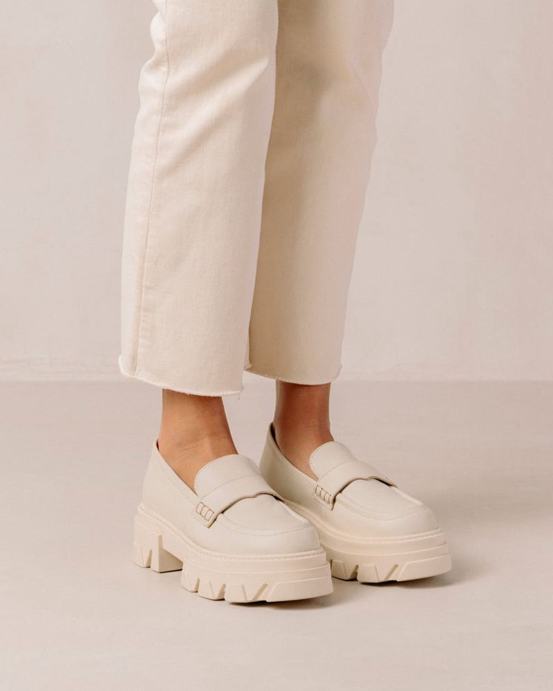 Loafers Alohas Trailblazer Cuir Blanche Femme | CGX-89619019