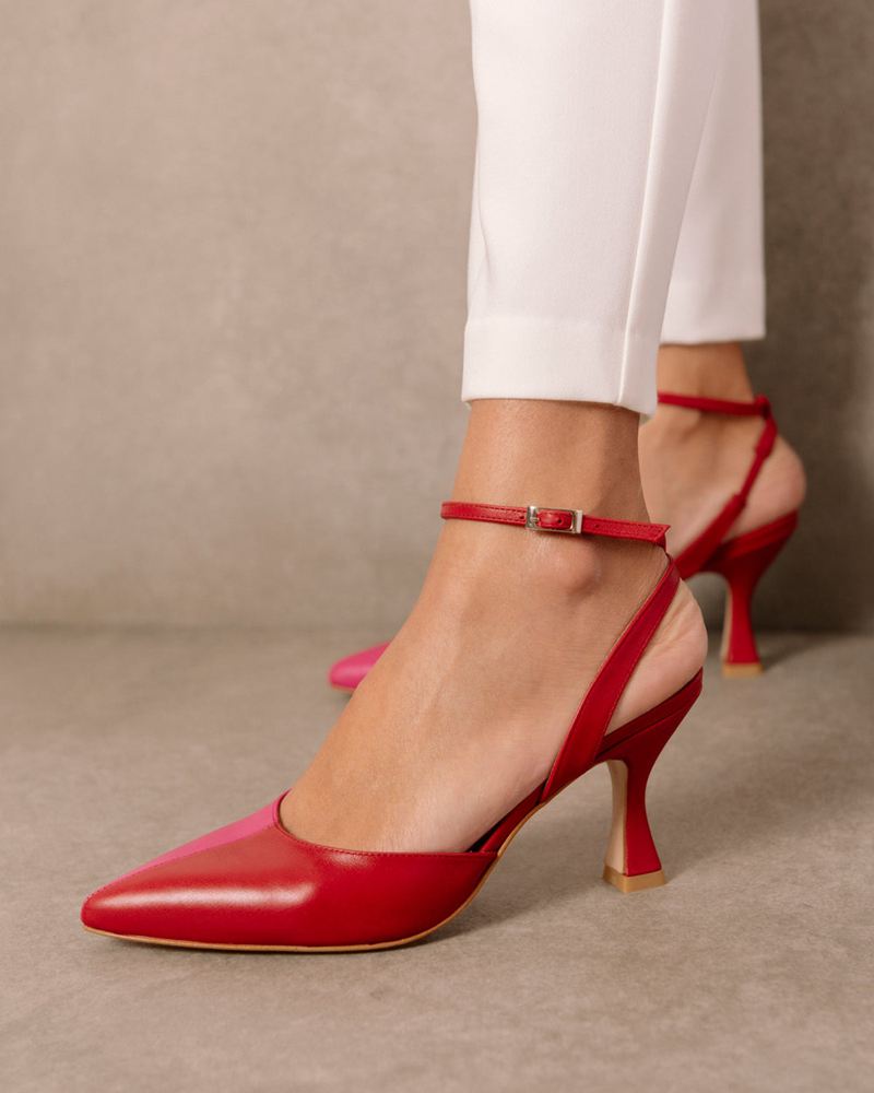 Talons Alohas Cinderella Cuir Rouge Femme | KTZ-22802019