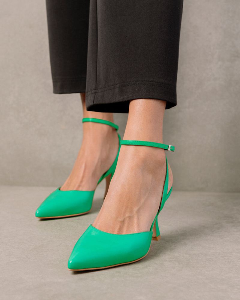 Talons Alohas Cinderella Cuir Vert Femme | VPR-95319014