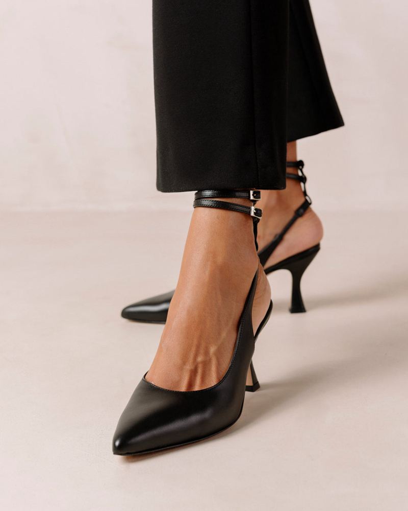 Talons Alohas Louise Cuir Noir Femme | DPV-07544584