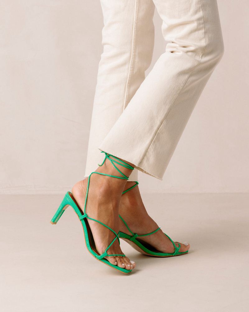 Talons Alohas Bellini Cuir Vert Femme | KZK-56671961