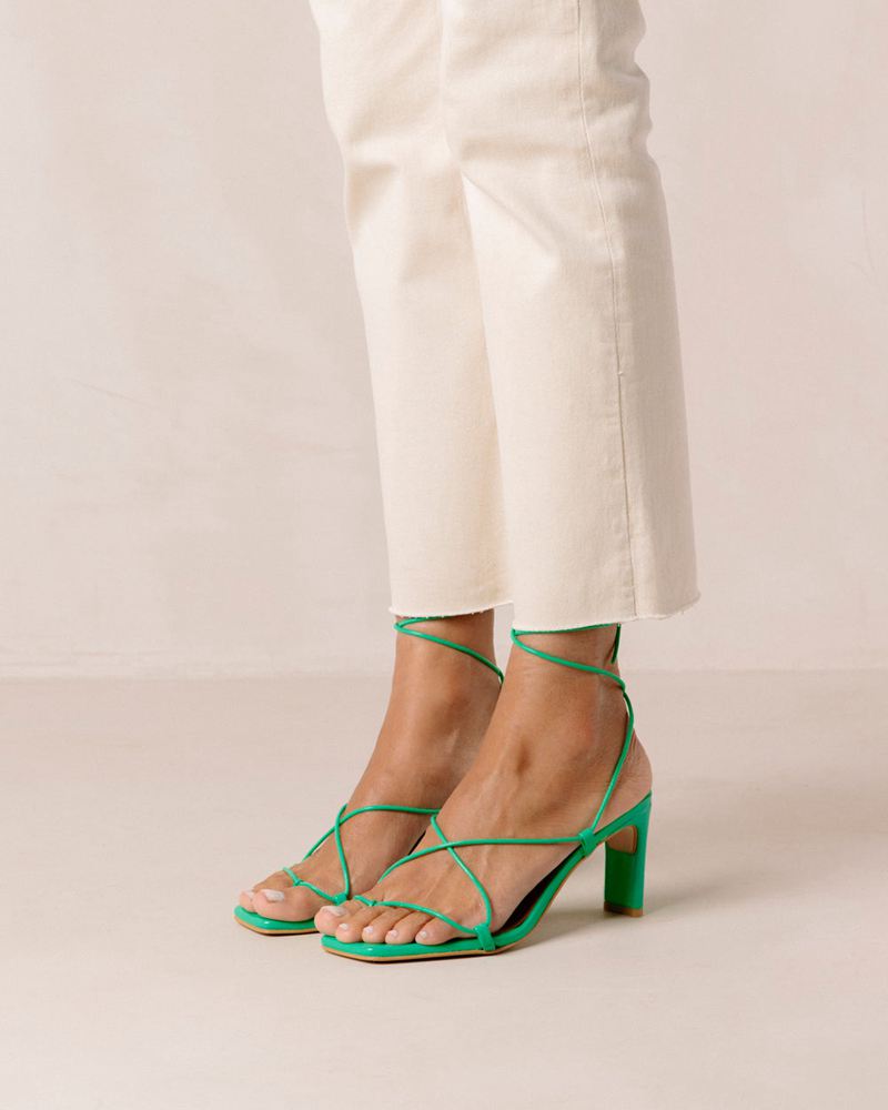 Talons Alohas Bellini Cuir Vert Femme | KZK-56671961