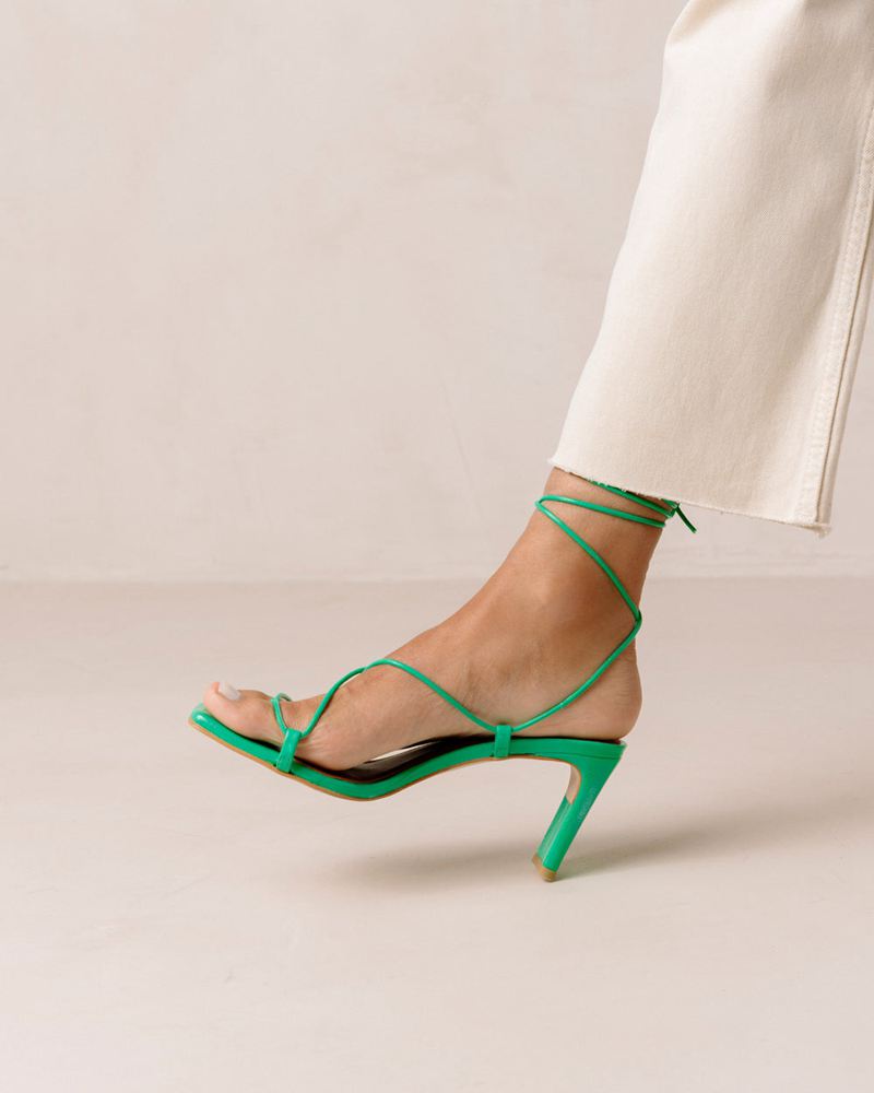 Talons Alohas Bellini Cuir Vert Femme | KZK-56671961