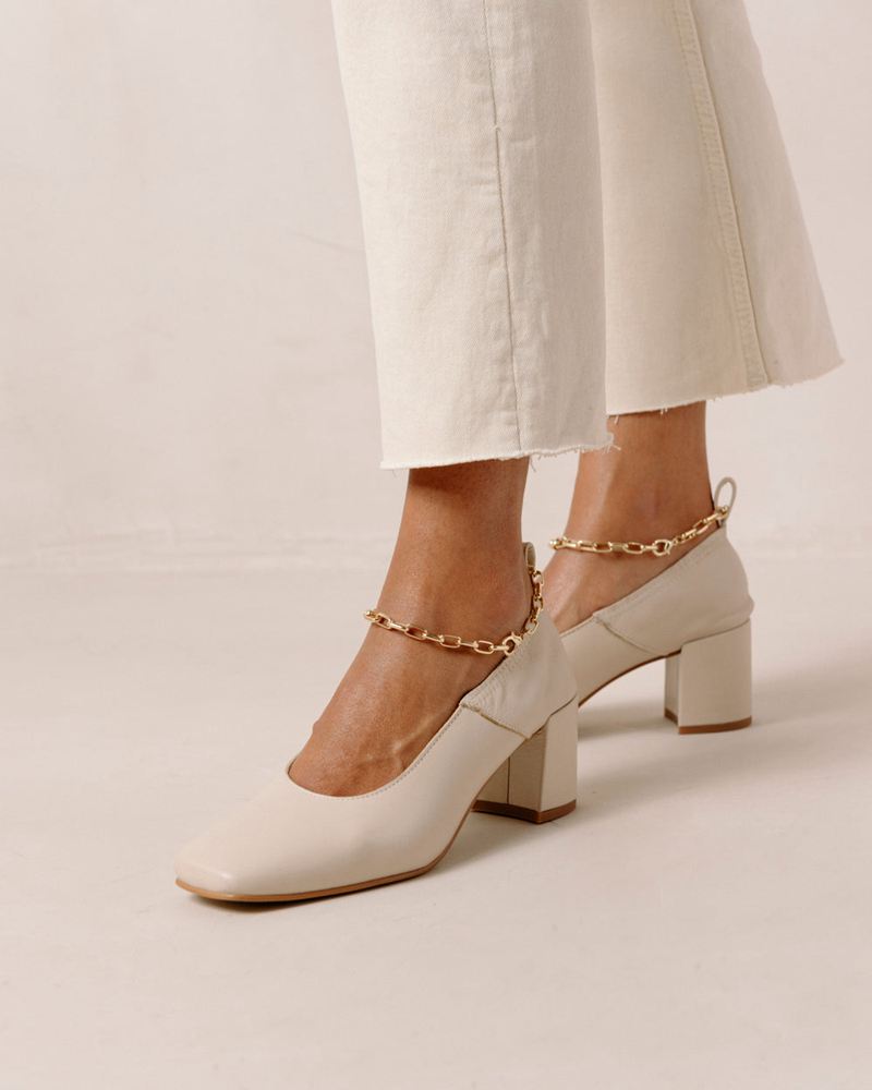 Talons Alohas Agent Anklet Cuir Blanche Femme | ABU-51794336