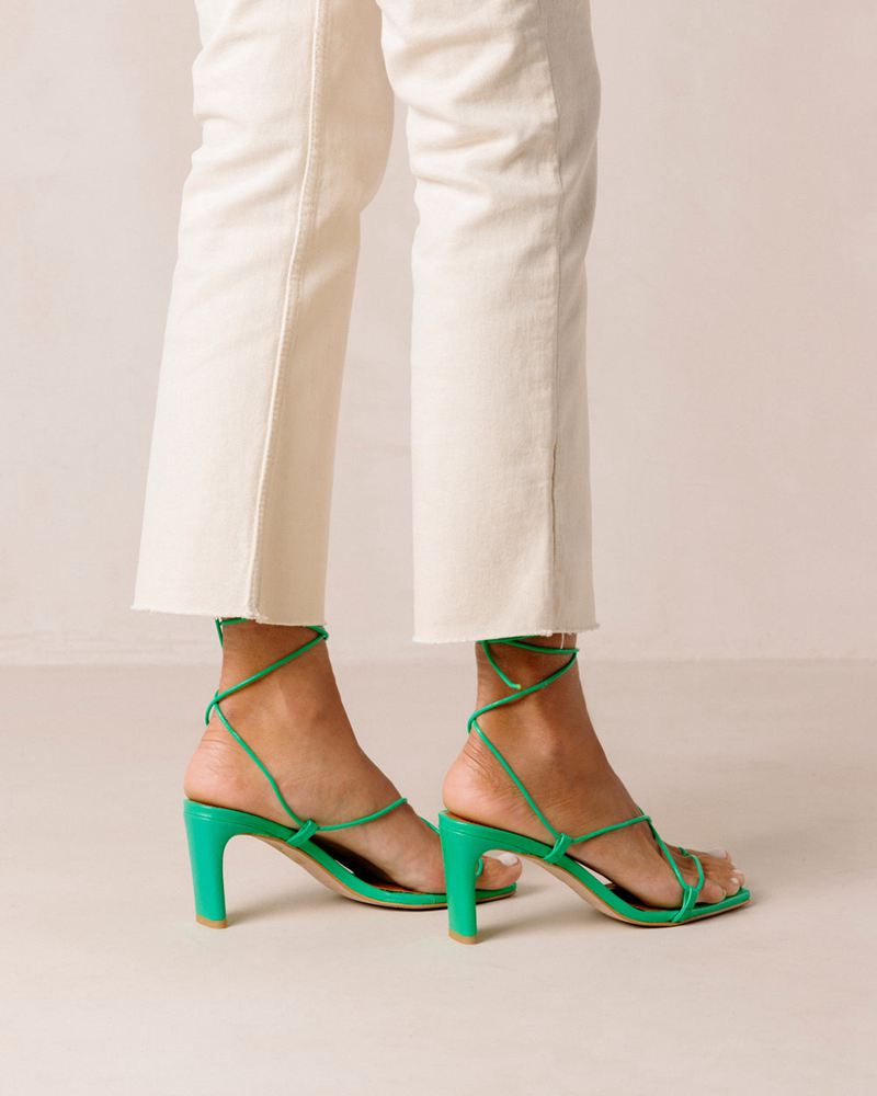 Talons Alohas Bellini Cuir Vert Femme | KZK-56671961