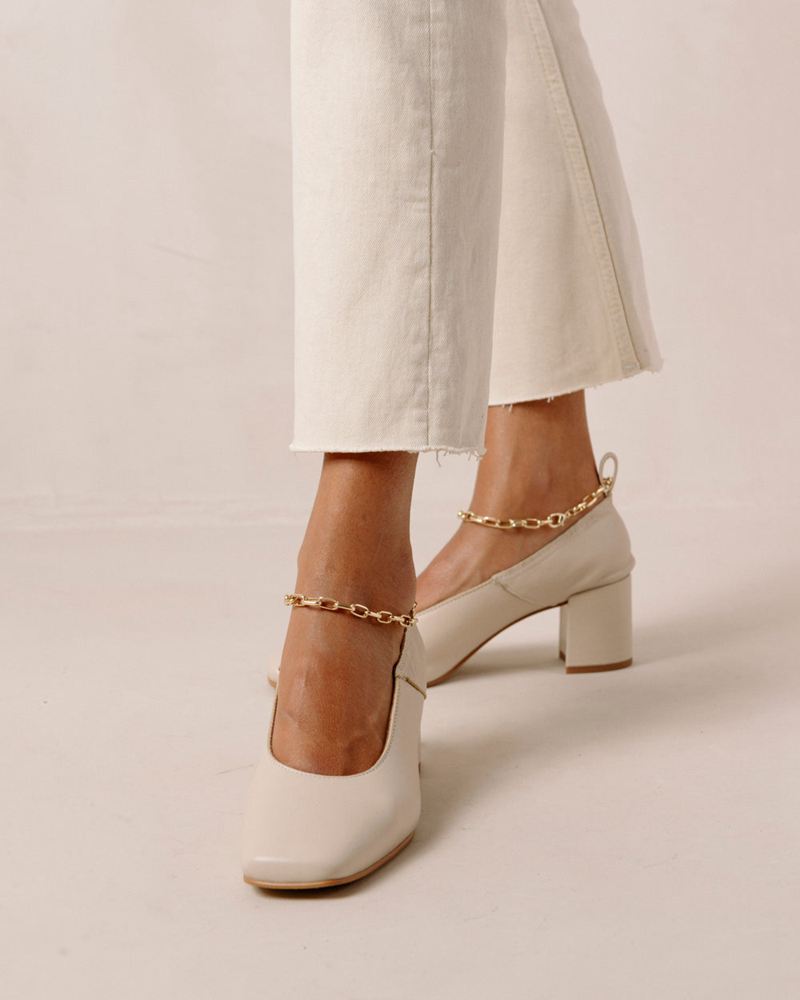 Talons Alohas Agent Anklet Cuir Blanche Femme | ABU-51794336