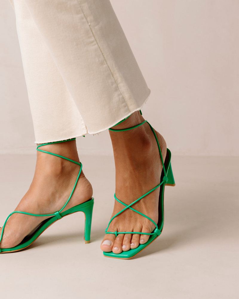 Talons Alohas Bellini Cuir Vert Femme | KZK-56671961