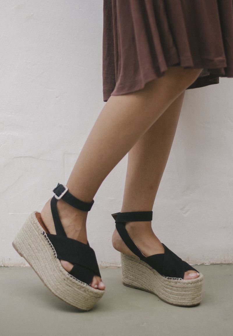 Espadrillas Alohas Vegas Linen Noir Femme | GEG-11373039