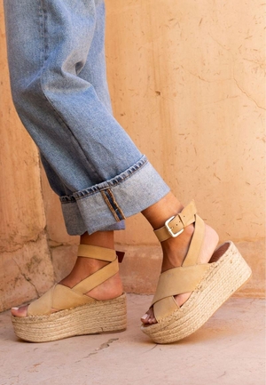 Espadrillas Alohas Vegas Beige Femme | GFQ-20051335