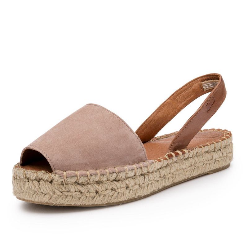 Espadrillas Alohas Ibizas Daim Rose Femme | QUD-47768966