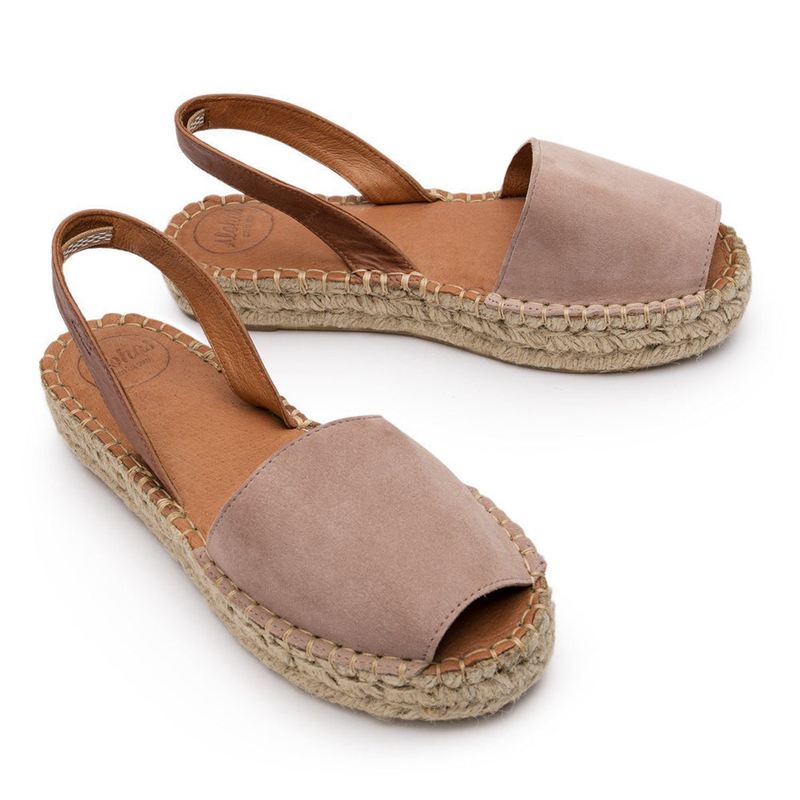 Espadrillas Alohas Ibizas Daim Rose Femme | QUD-47768966