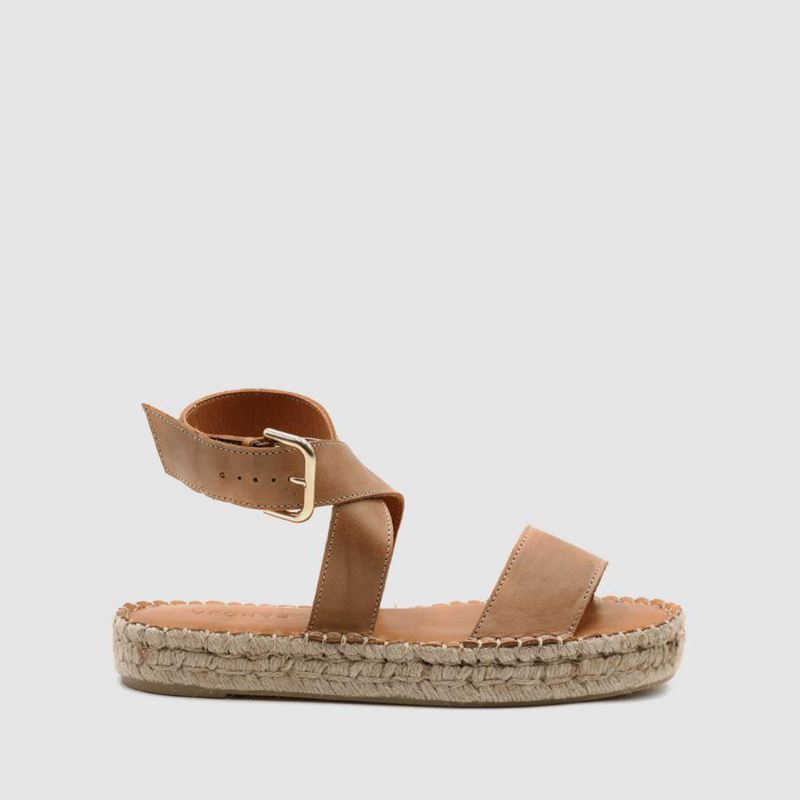 Espadrillas Alohas Venus Marron Femme | NKH-31439509