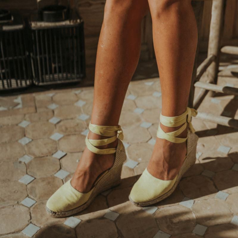 Espadrillas Alohas Clara By Day Jaune Femme | BZK-26387568