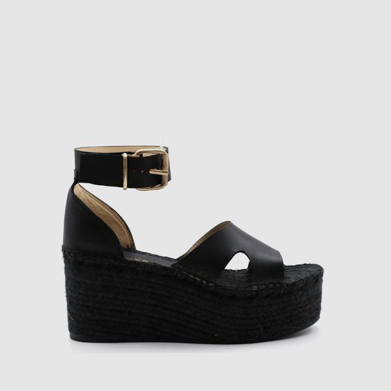 Espadrillas Alohas Kuko Noir Femme | AJG-08936110