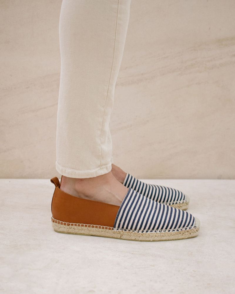 Espadrillas Alohas Naval Marron Bleu Femme | HRE-90039442