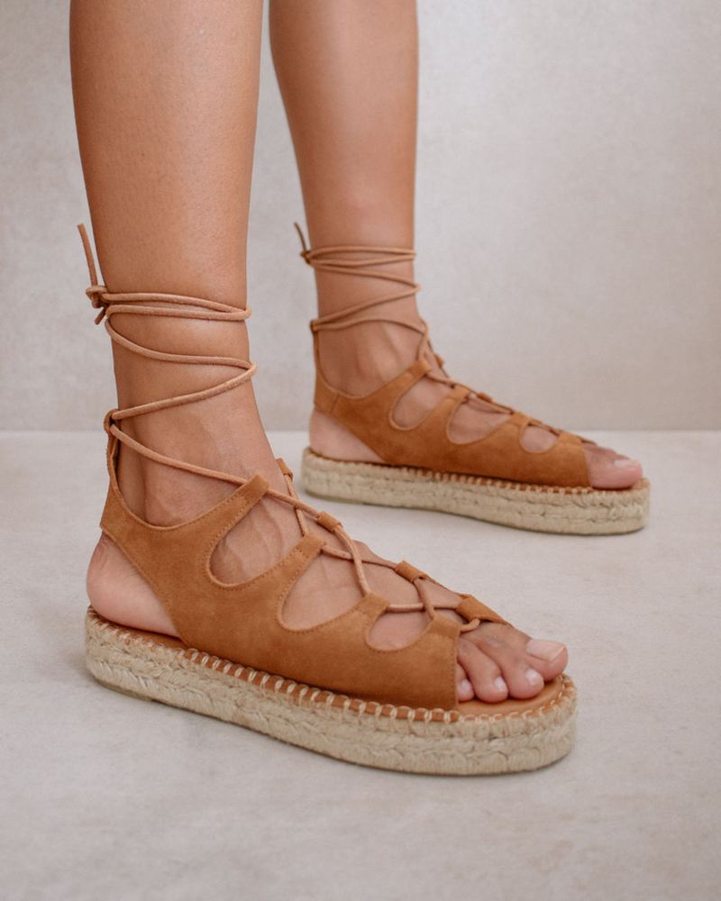 Espadrillas Alohas Gladiator Marron Femme | FJE-81176552