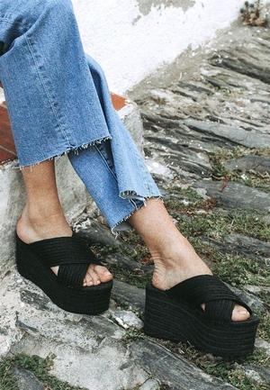 Espadrillas Alohas Bali Noir Femme | NYU-60512546