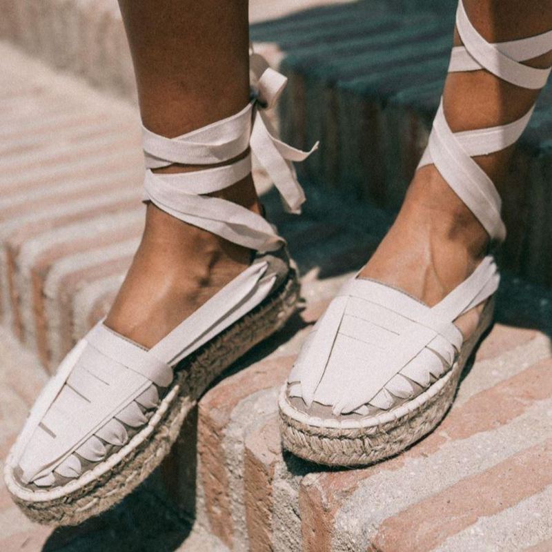 Espadrillas Alohas Jakarta Blanche Femme | WCI-94013441