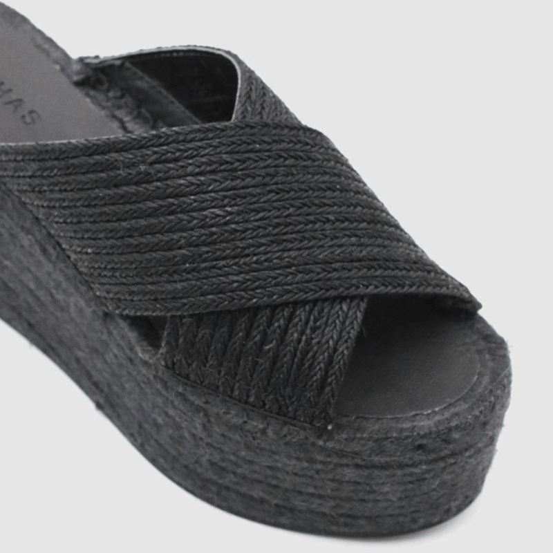 Espadrillas Alohas Bali Noir Femme | NYU-60512546