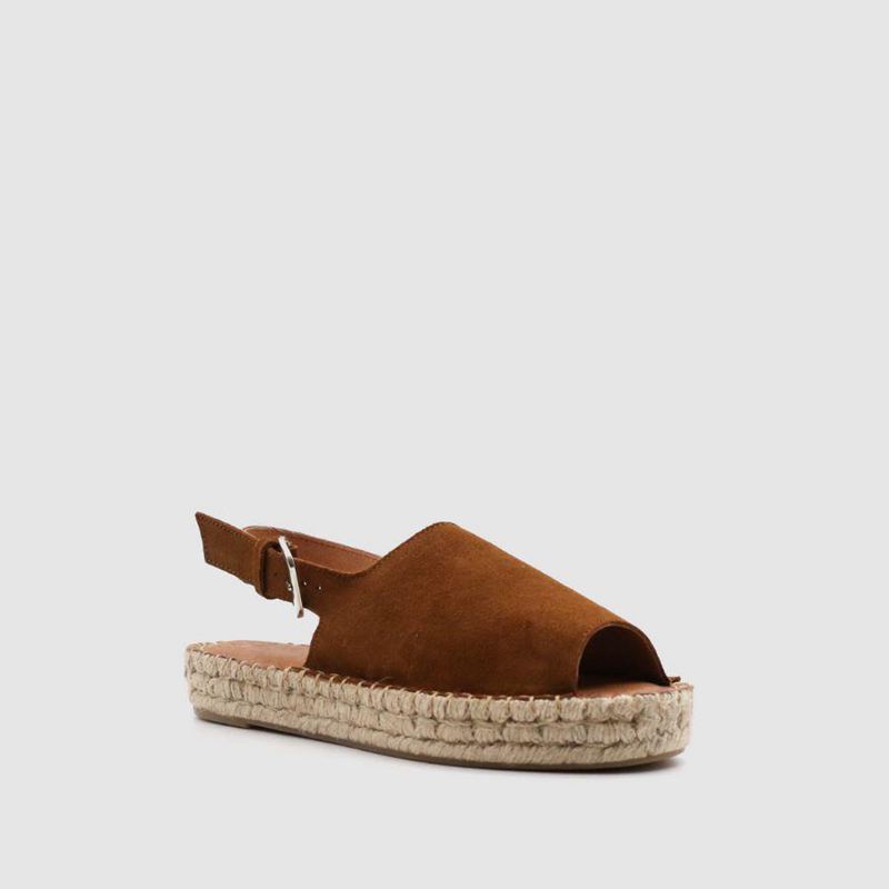 Espadrillas Alohas Back Strap Marron Femme | LXC-91071597