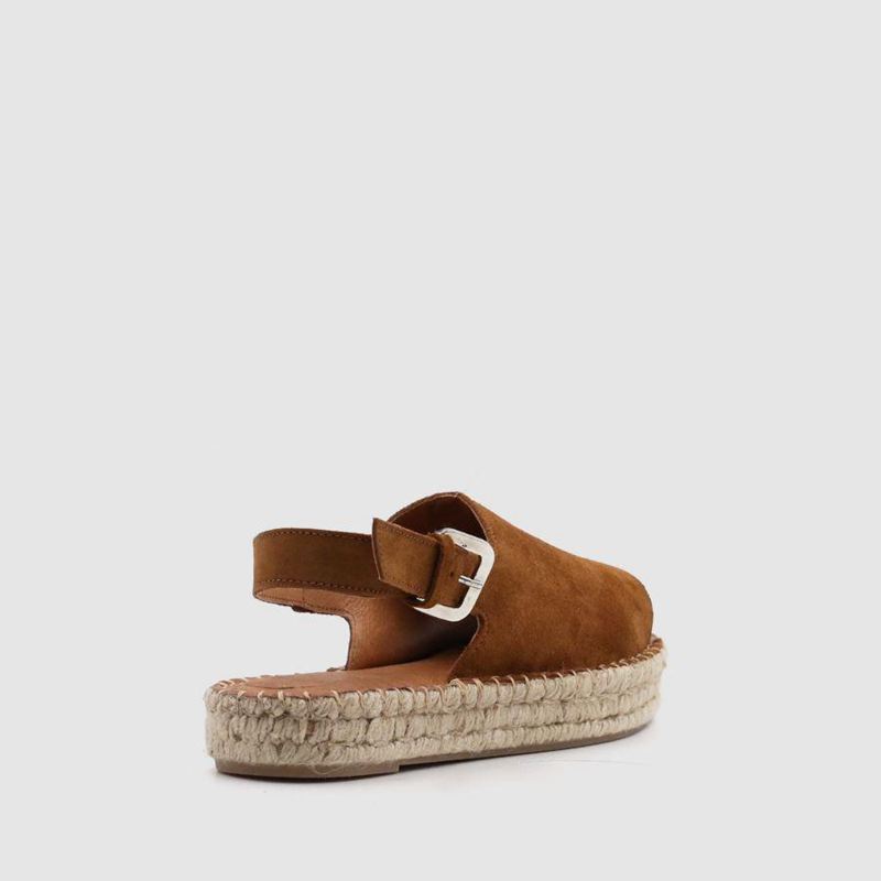 Espadrillas Alohas Back Strap Marron Femme | LXC-91071597