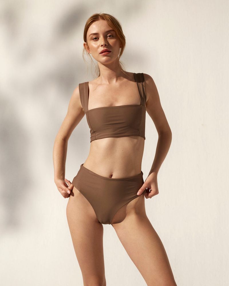 Maillots De Bain Alohas The Pentagon Bikini Bottom Marron Femme | CBR-84606924