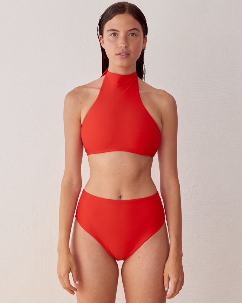 Maillots De Bain Alohas The Higher Top Rouge Femme | ZEO-13977669