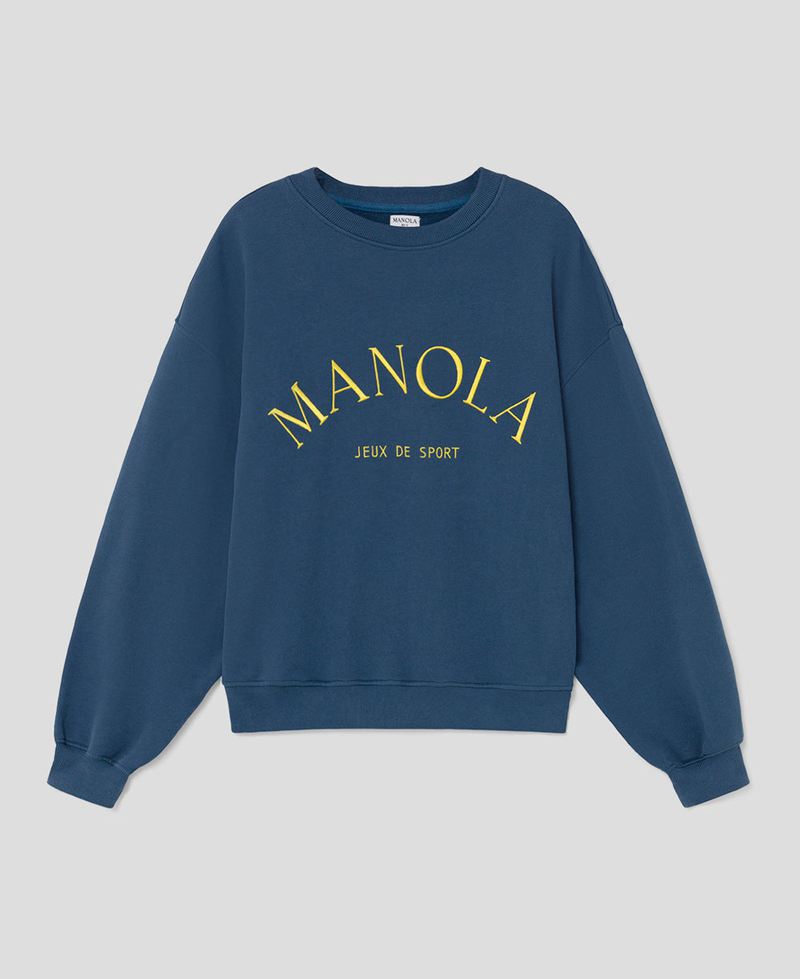 Vêtements De Sport Alohas Iconica Sweatshirt Bleu Femme | LNO-55520185