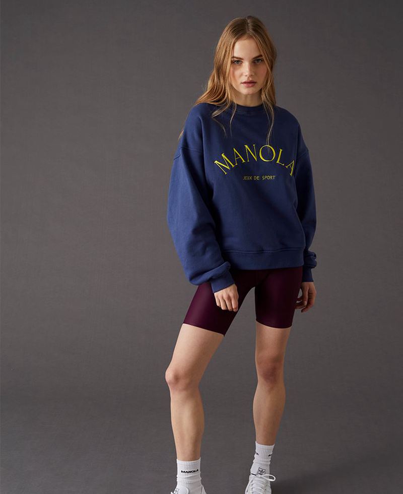 Vêtements De Sport Alohas Iconica Sweatshirt Bleu Femme | LNO-55520185