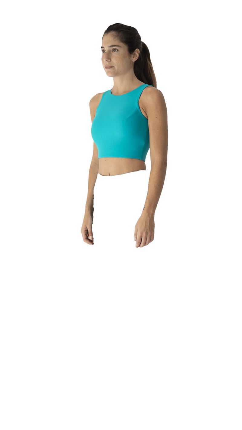 Vêtements De Sport Alohas Core Top Turquoise Femme | UXI-34592543