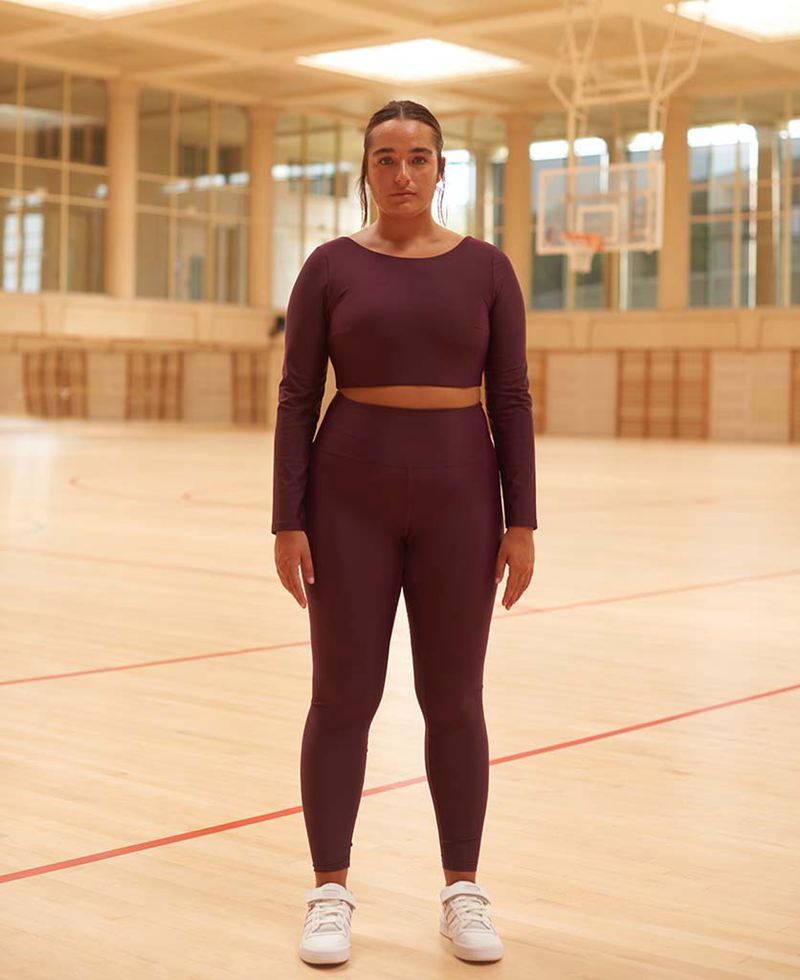 Vêtements De Sport Alohas Core Crop Top Long Sleeve Bordeaux Femme | DKZ-79227323