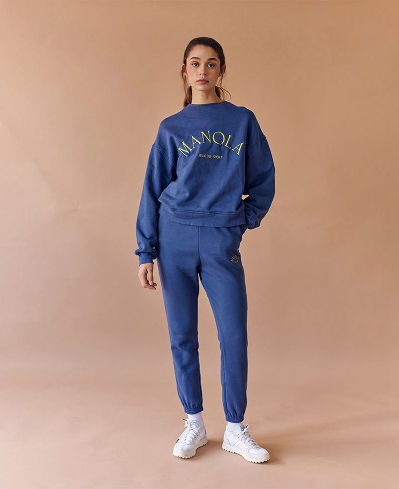 Pantalon Alohas Iconic Sweat Bleu Femme | NHD-88967274