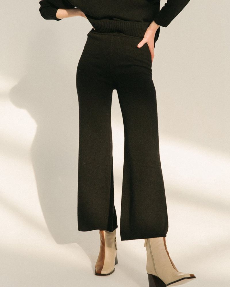 Pantalon Alohas Easy Fall Noir Femme | HVY-31149870