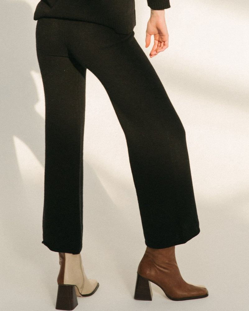 Pantalon Alohas Easy Fall Noir Femme | HVY-31149870