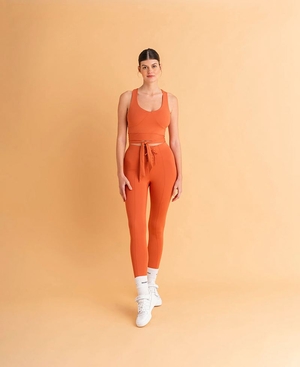 Pantalon Alohas Cross Legging Orange Femme | ZJH-47193923