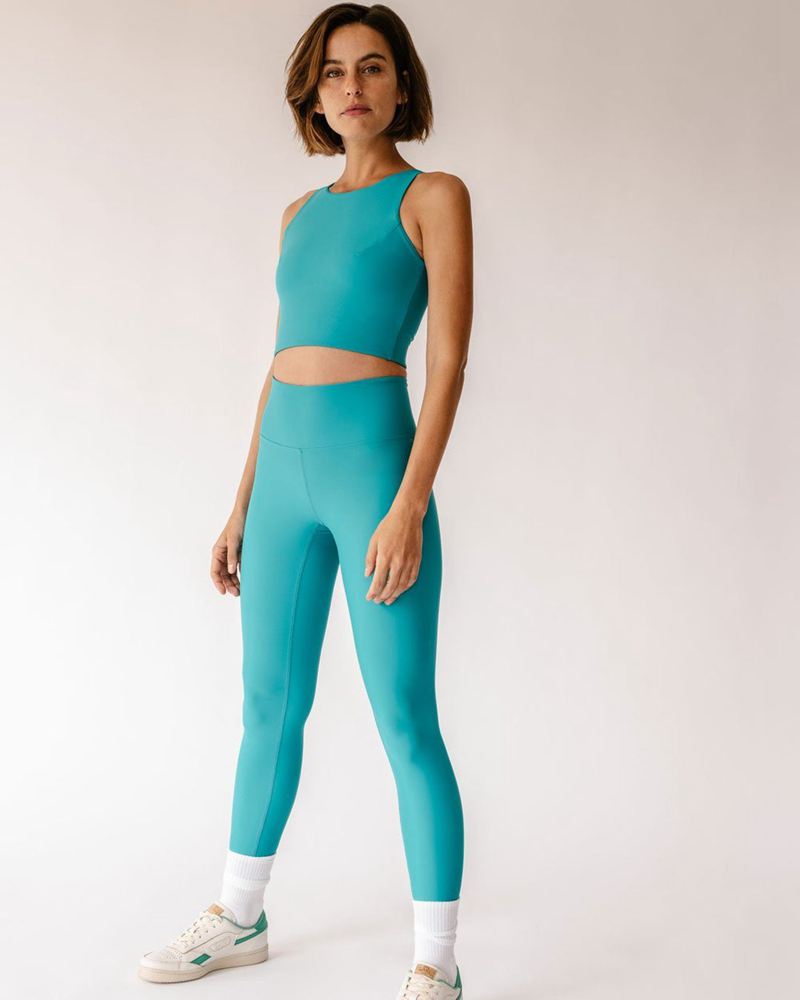 Pantalon Alohas Core Legging Turquoise Femme | QWK-23867423