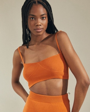 Knitwear Alohas Limelight Top Orange Femme | WWX-32851923