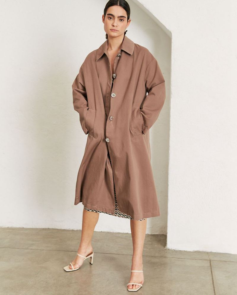 Manteaux Alohas Flash Trench Marron Femme | YMT-16277477