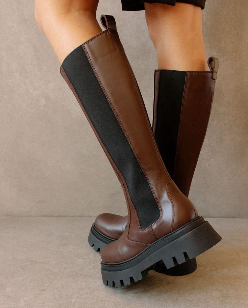 Bottes D'équitation Alohas Go Getter Cuir Marron Foncé Femme | RCG-19294338