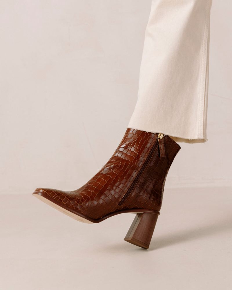 Bottines Alohas West Cape Cuir Marron Femme | BCX-05645310