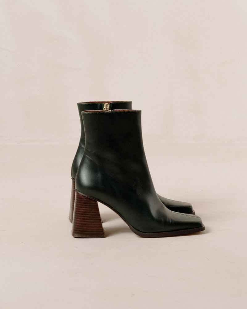 Bottines Alohas South Cuir Vert Femme | DWF-70499888