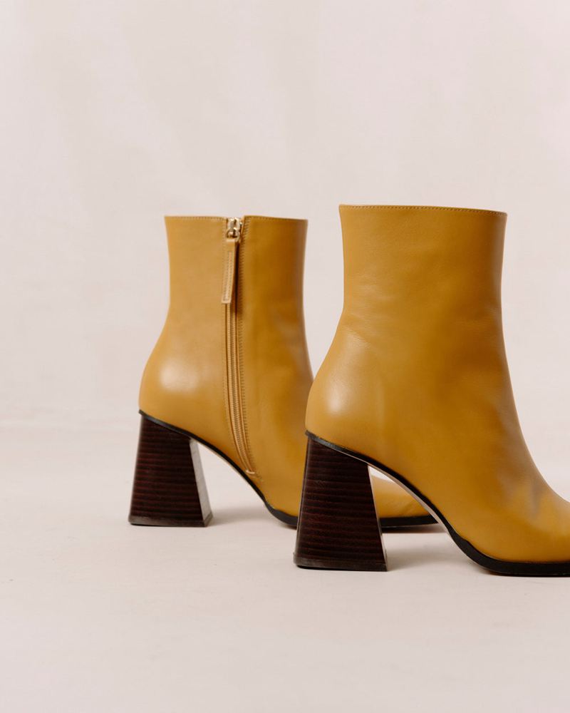 Bottines Alohas South Cuir Jaune Femme | XXT-24606995